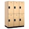 Salsbury Industries 2 Tier Designer Locker, 54"Wx76"Hx24"D, 6 Door, Maple 18-22364MAP - alternate 1